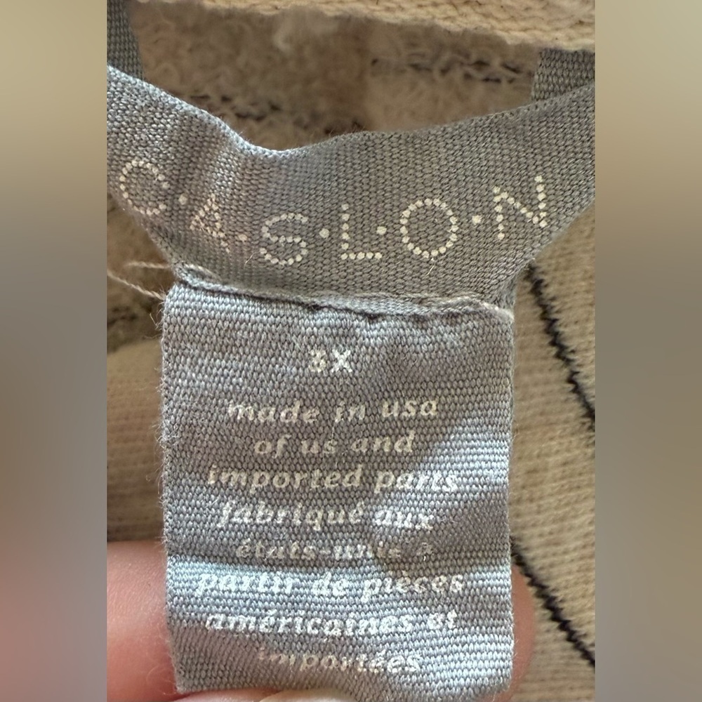Caslon French Terry Hooded Stripe Dress with Kangaroo Pocket in Size 3X - Picture 11 of 12